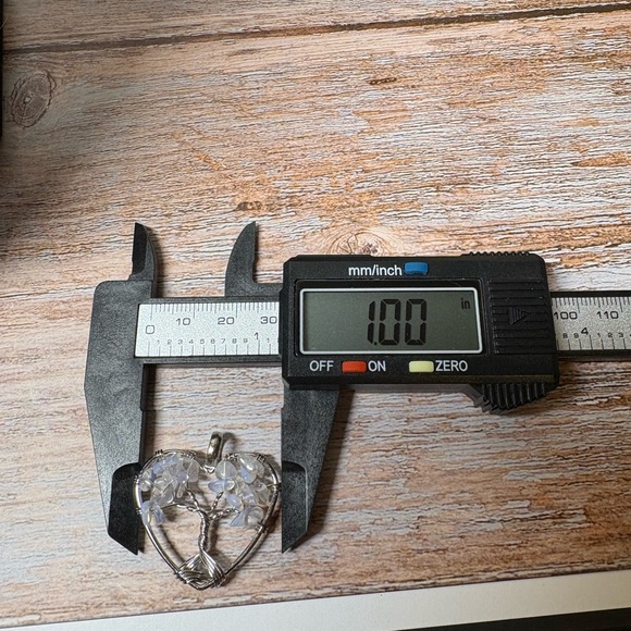 Opalite Tree of Life Heart Necklace - Picture 4 of 4